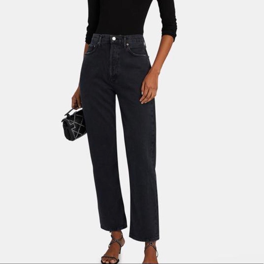 Agolde 90s Straight Black Denim Jeans
